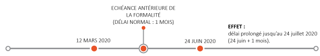 Echéance antérieure de la formalité (délai normal : 1 mois)